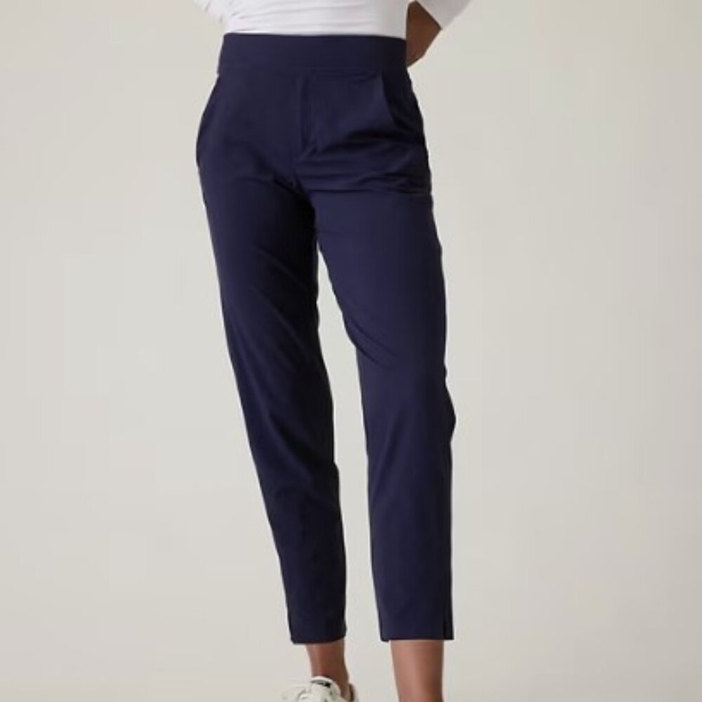 Athleta Navy Tapered Ponte Pants